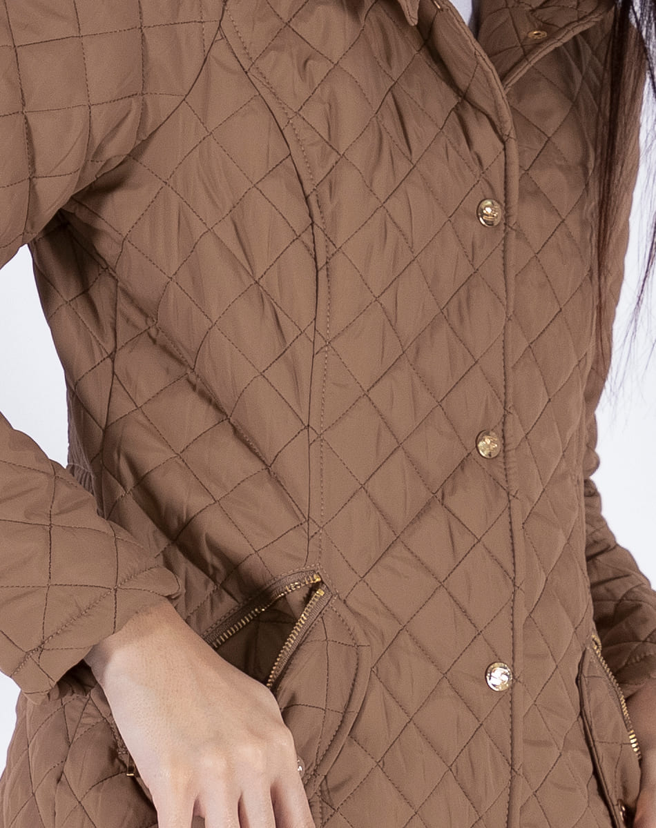 Hooded quilted jacket