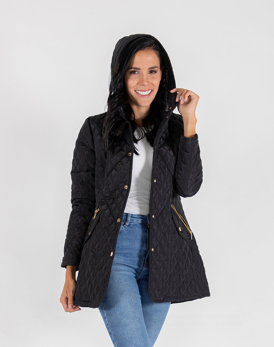 Hooded quilted jacket