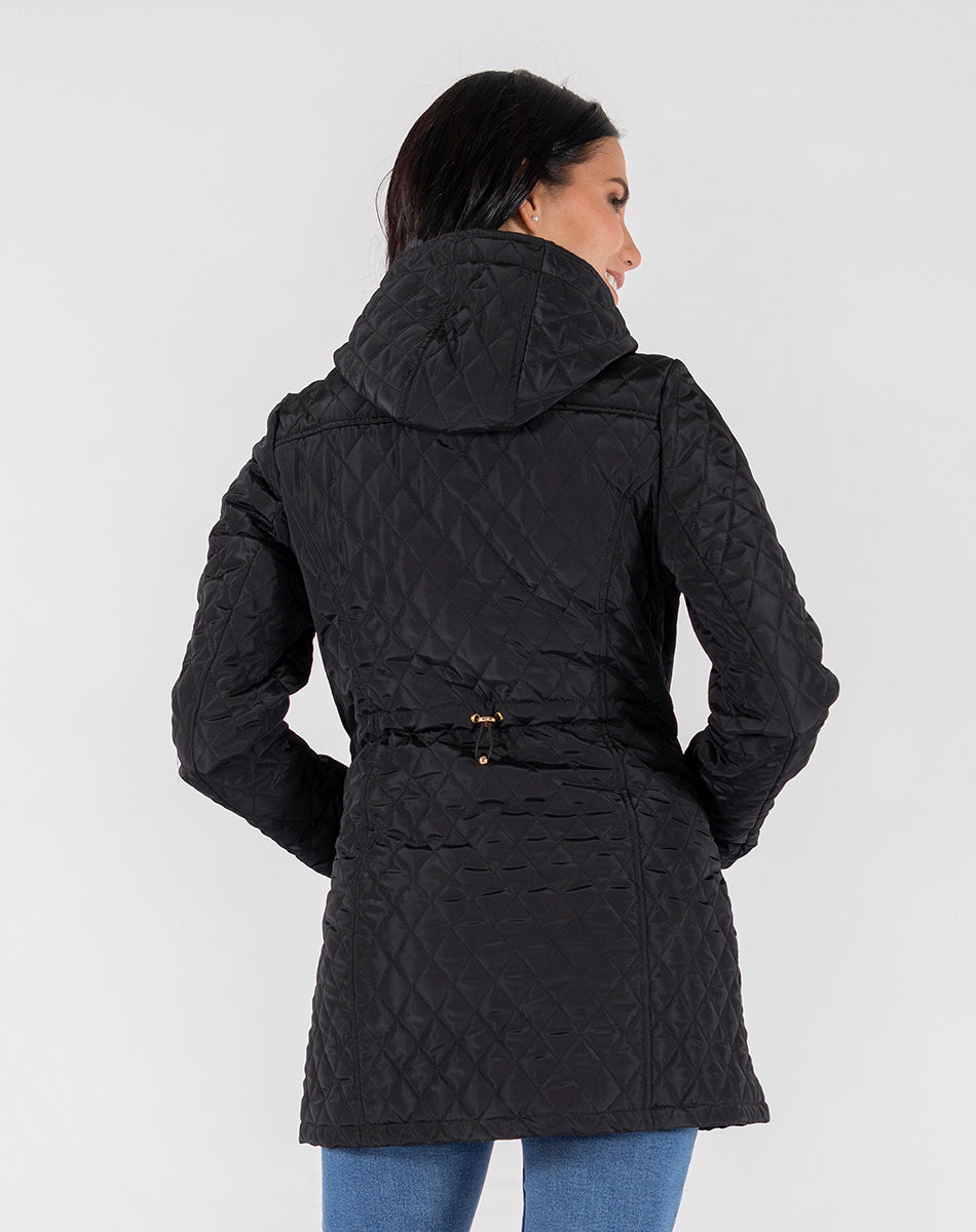 Hooded quilted jacket