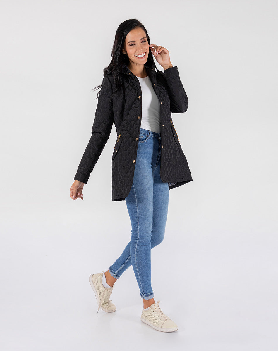 Hooded quilted jacket