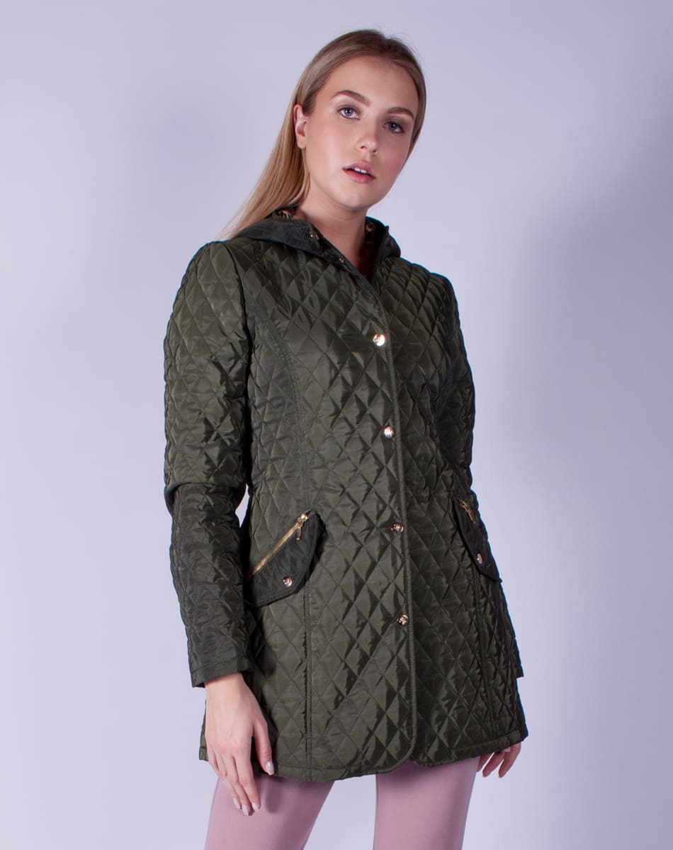 Hooded quilted jacket