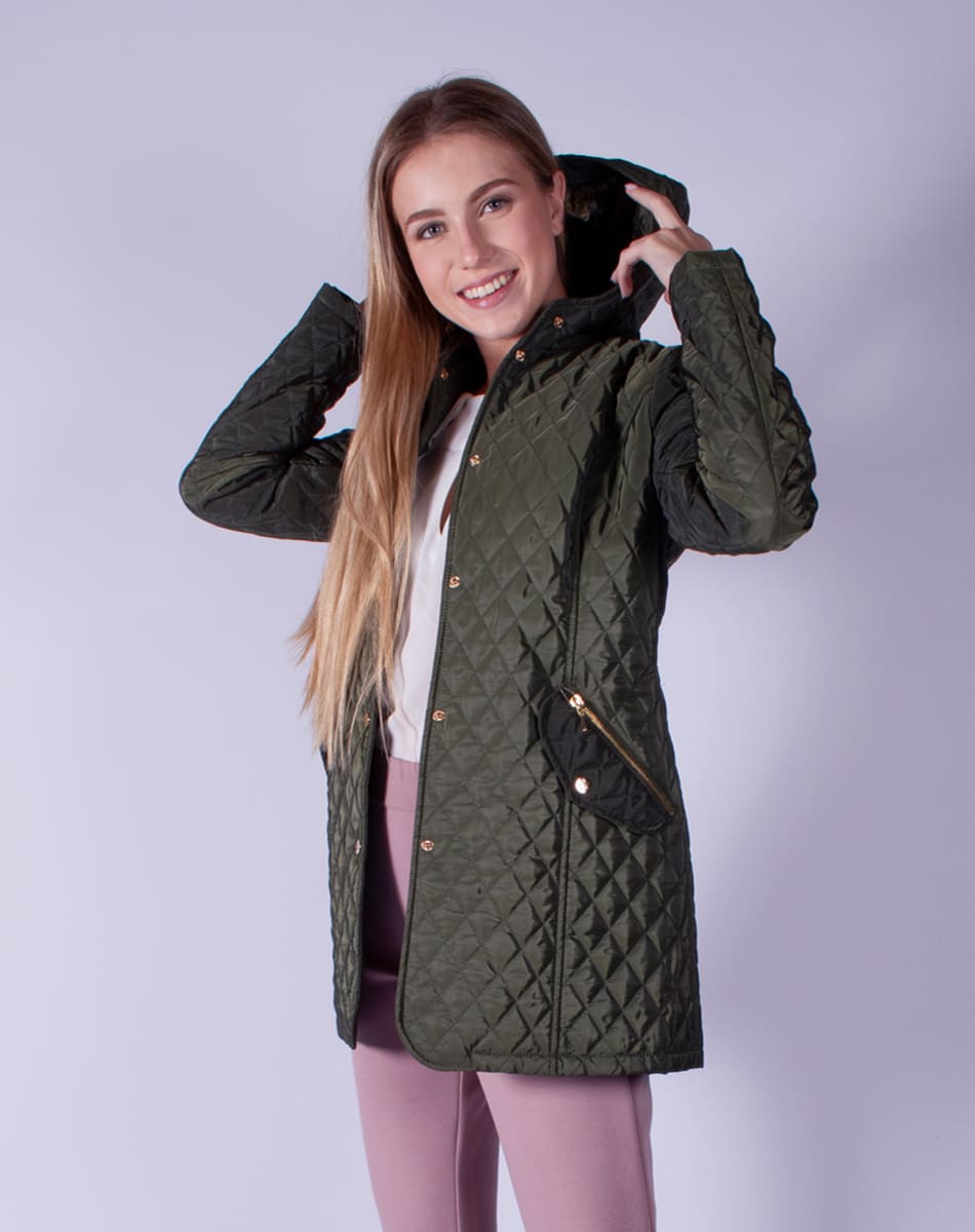 Hooded quilted jacket