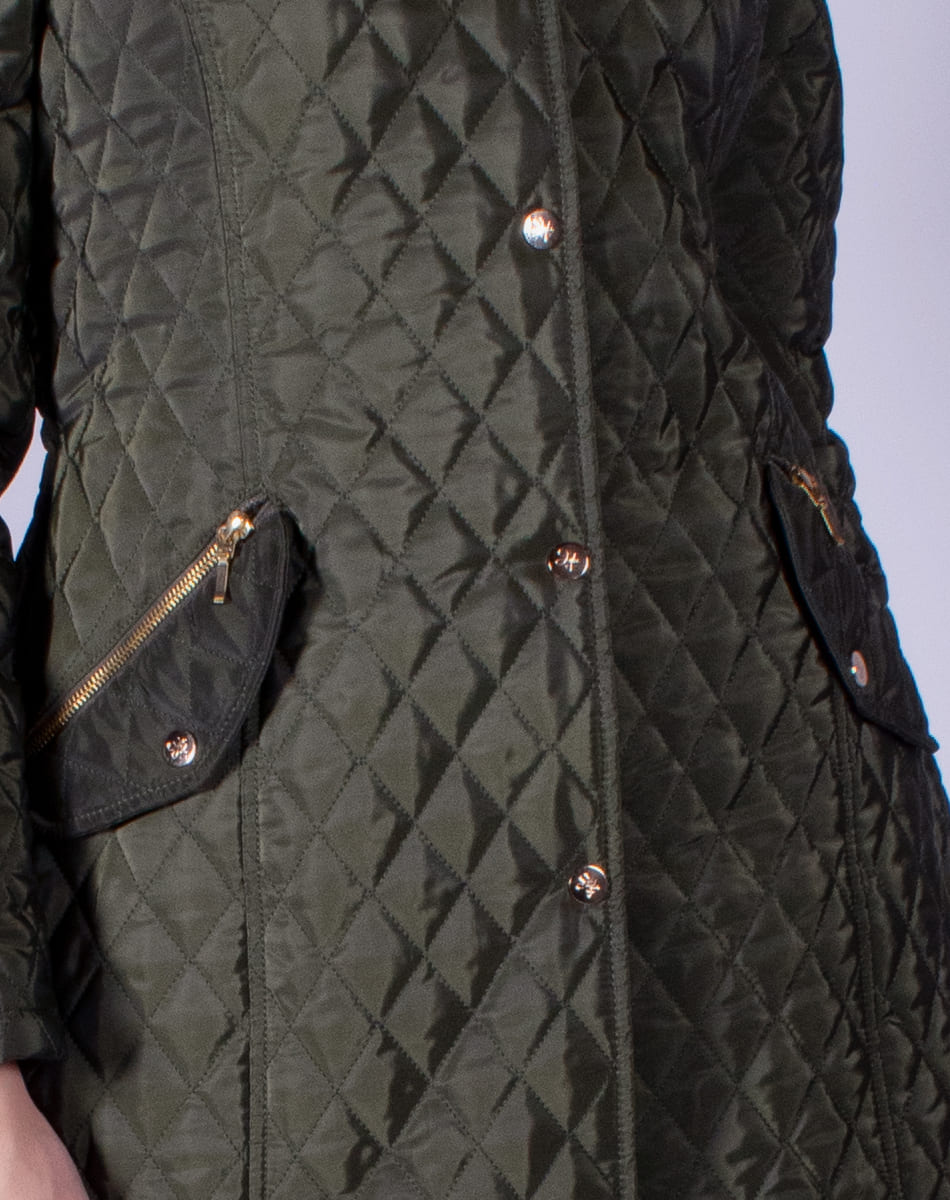 Hooded quilted jacket