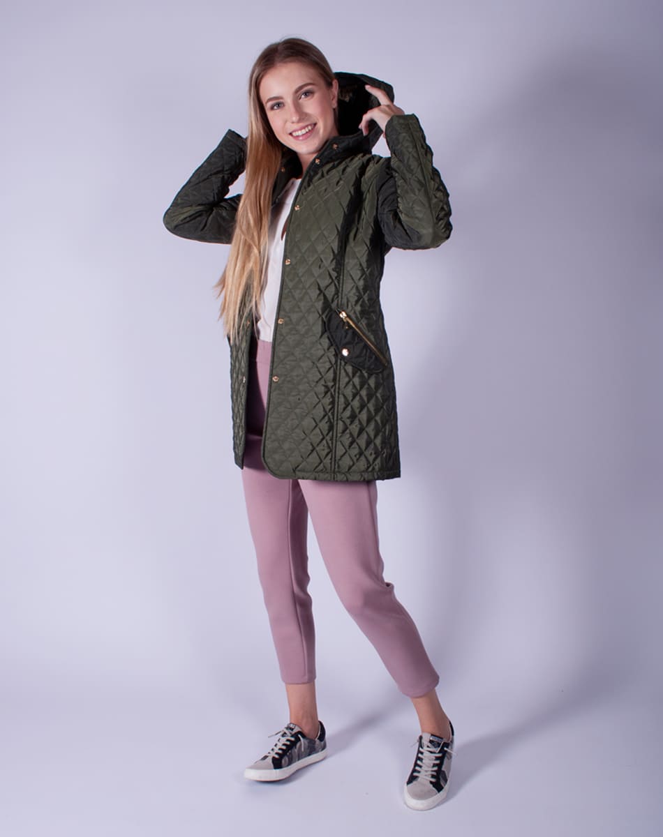 Hooded quilted jacket
