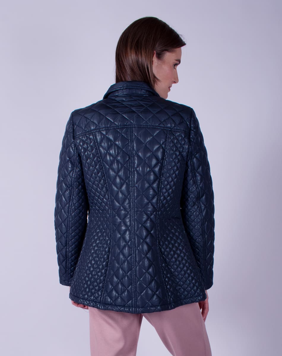 Argyle hooded jacket
