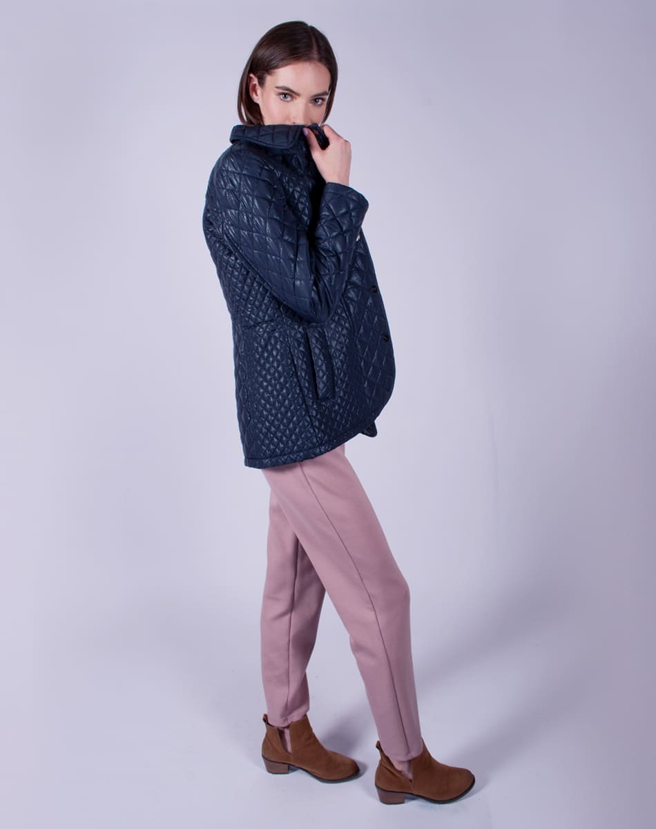 Argyle hooded jacket