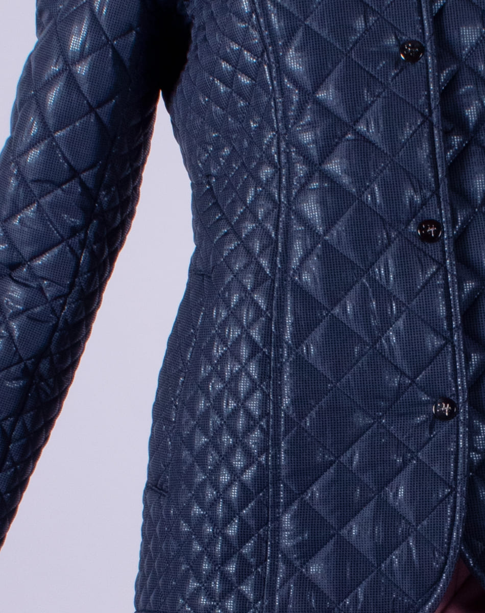Argyle hooded jacket