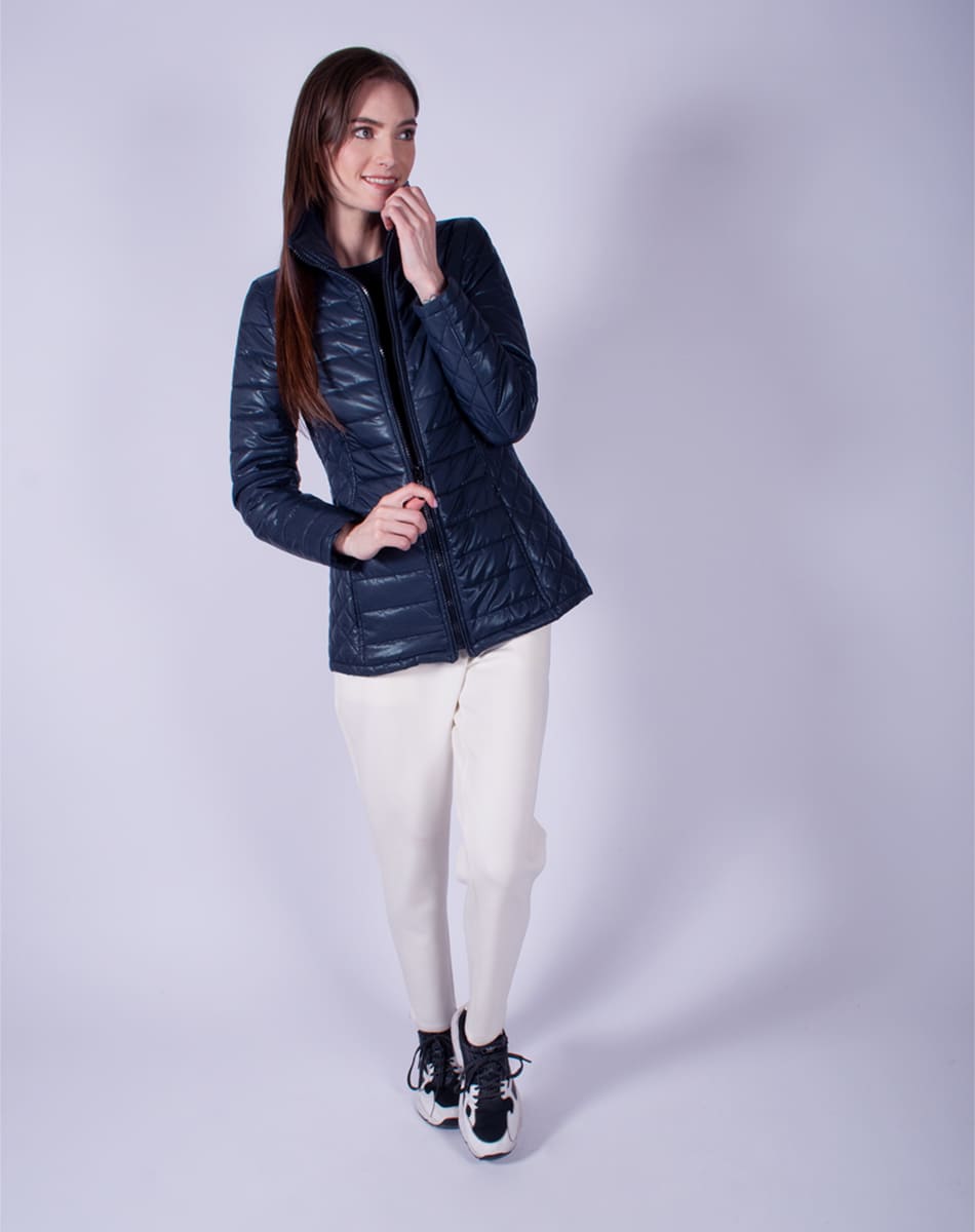 Printed quilted jacket