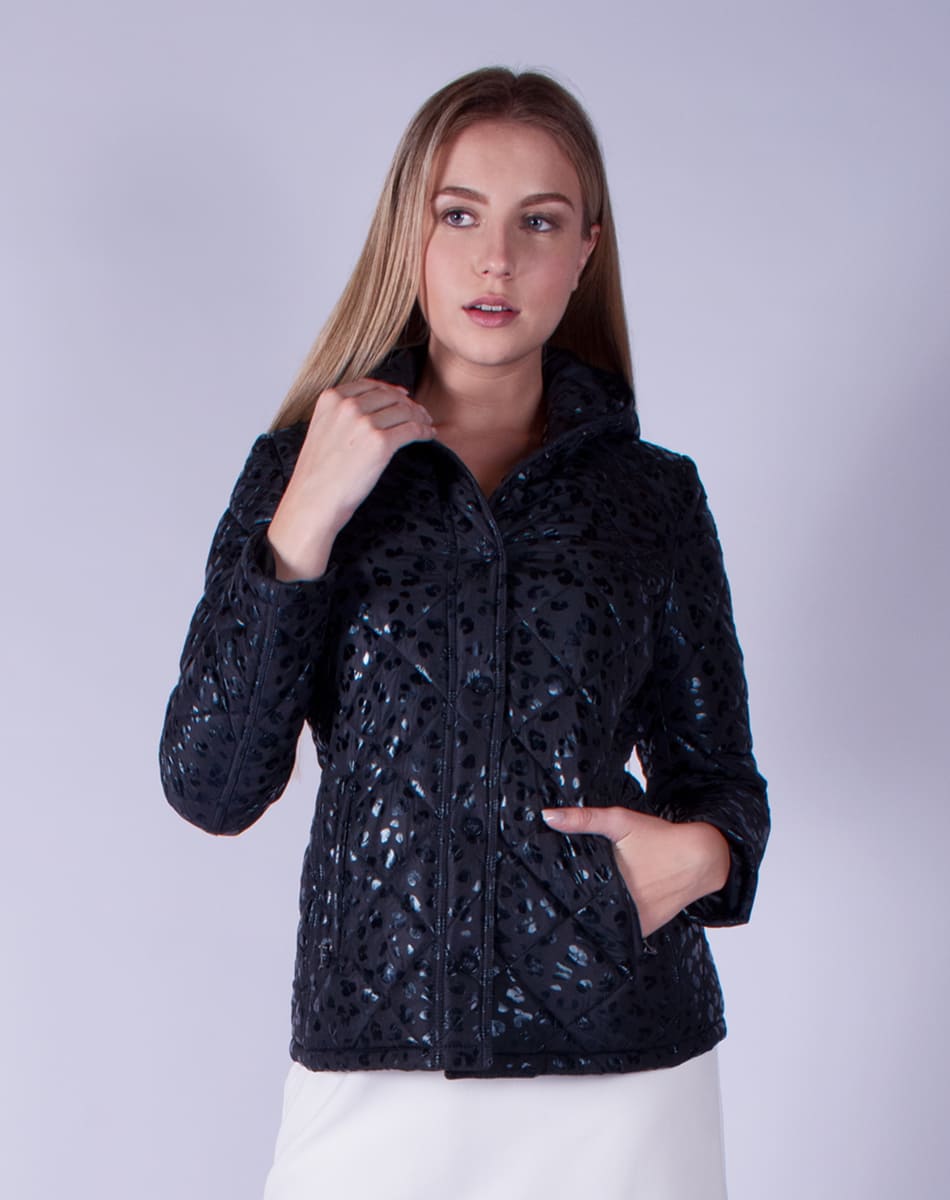 Monochromatic animal print jacket