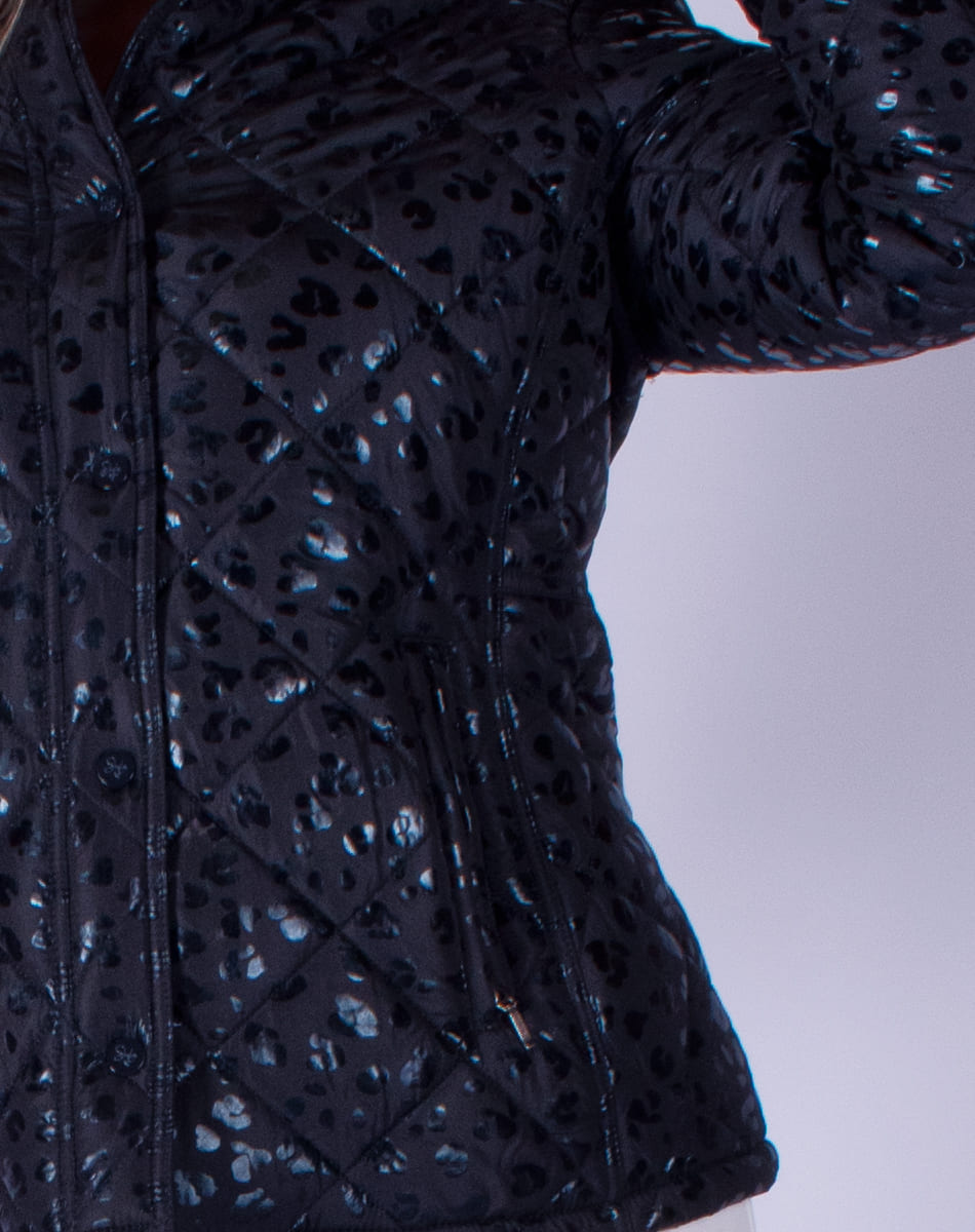 Monochromatic animal print jacket
