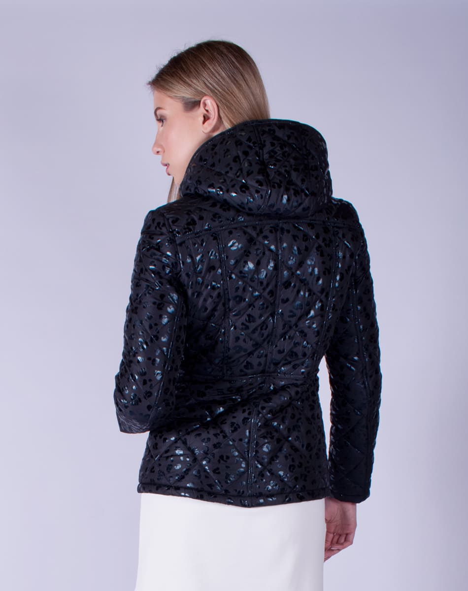 Monochromatic animal print jacket