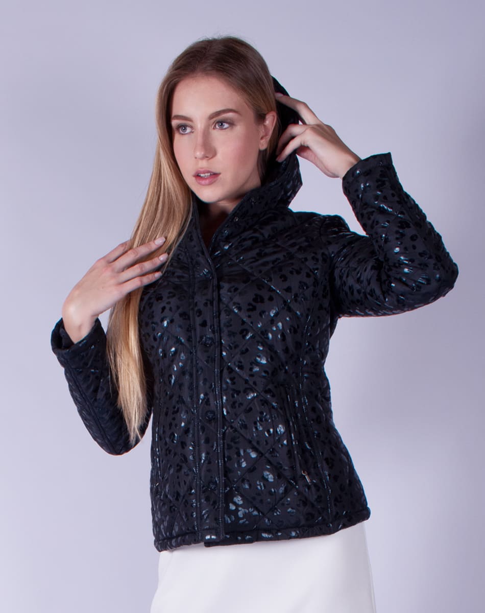 Monochromatic animal print jacket