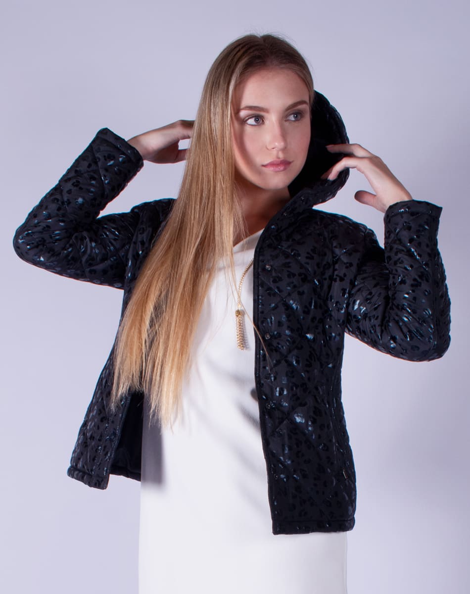 Monochromatic animal print jacket