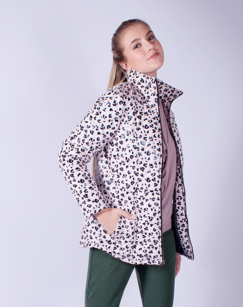 Pink animal print jacket