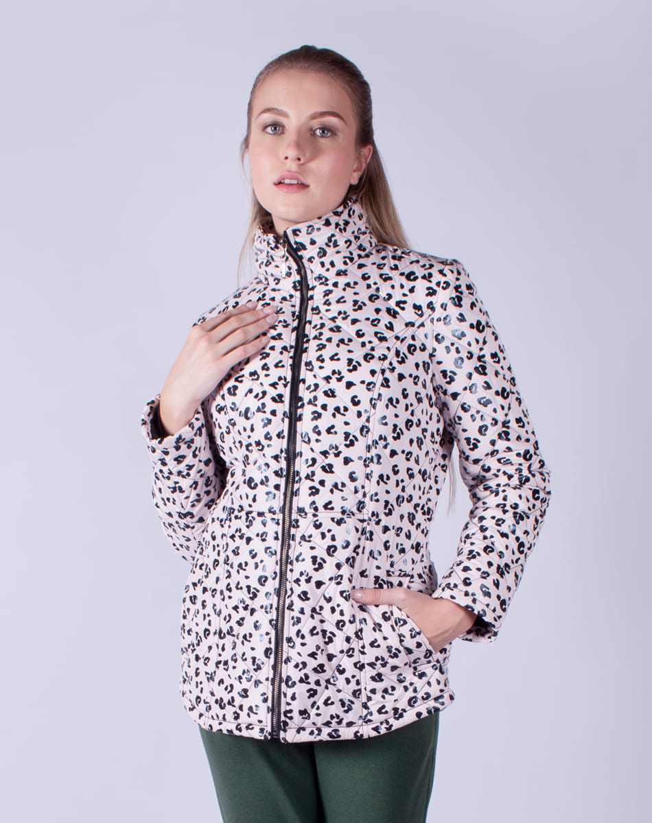 Pink animal print jacket