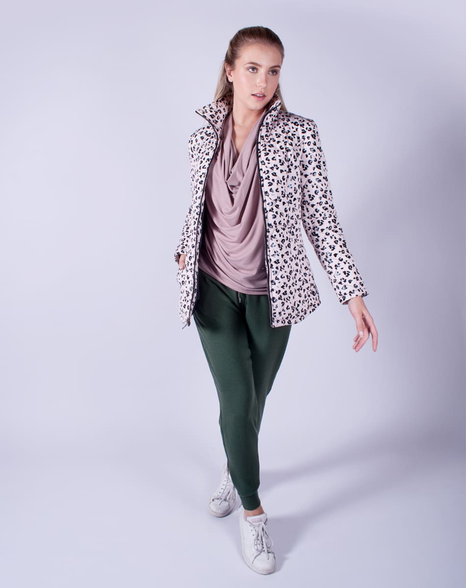 Pink animal print jacket