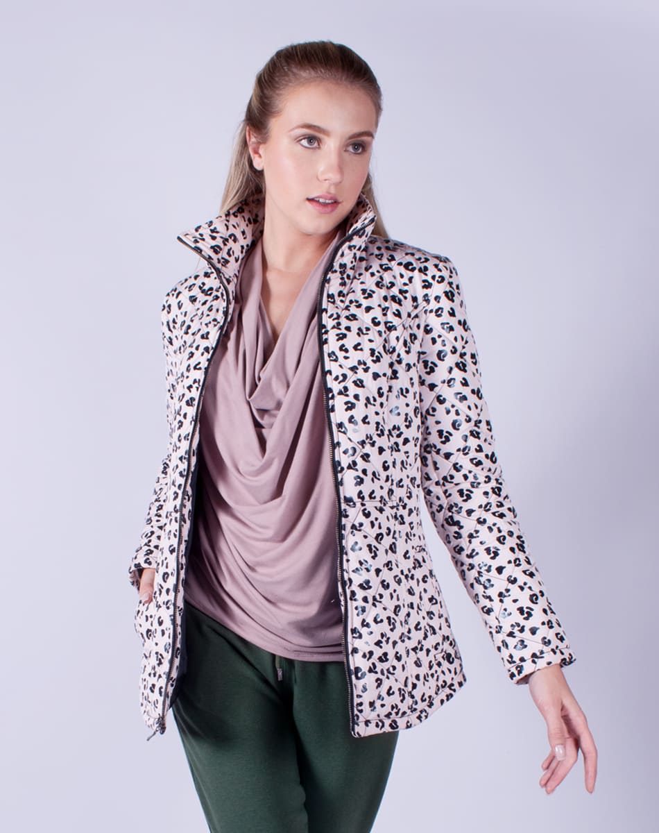 Pink animal print jacket