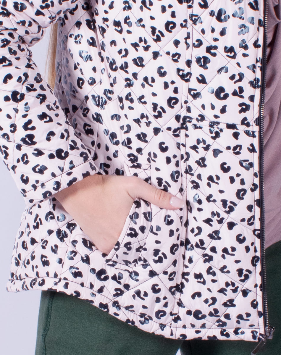 Pink animal print jacket