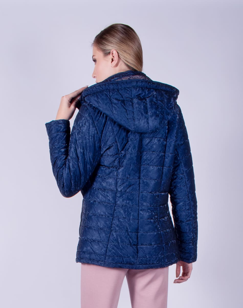 Velvety soft  hooded jacket