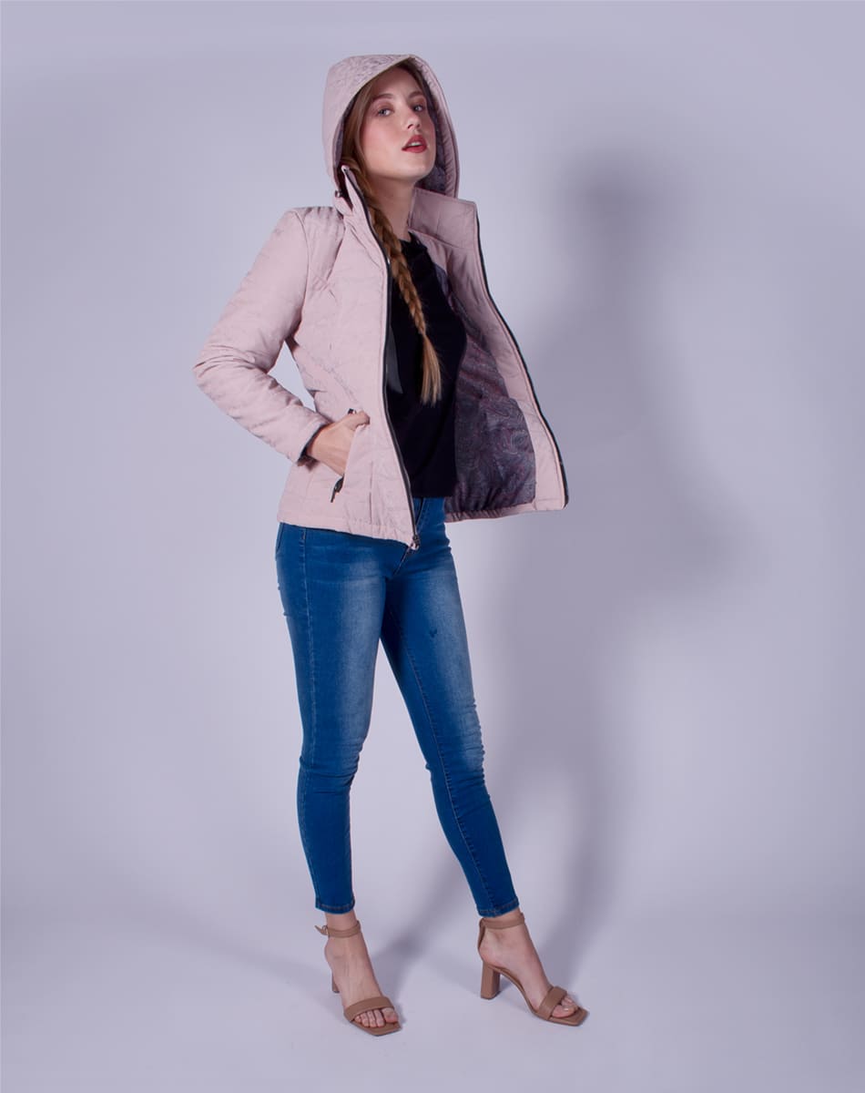 Velvety soft  hooded jacket