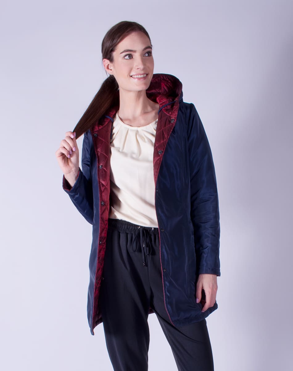 Capitoned jacket with hat