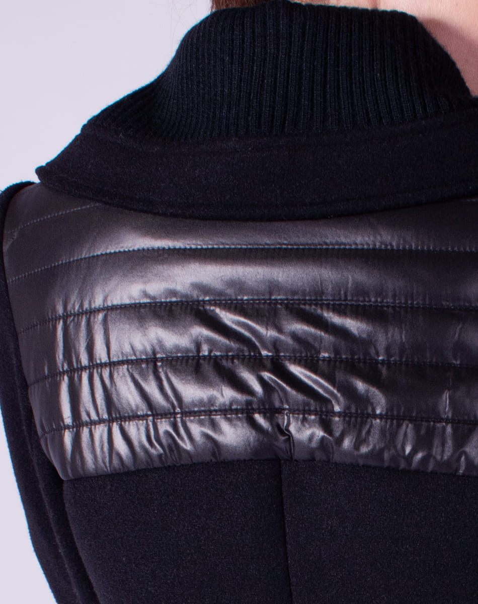 Coat combination of textures