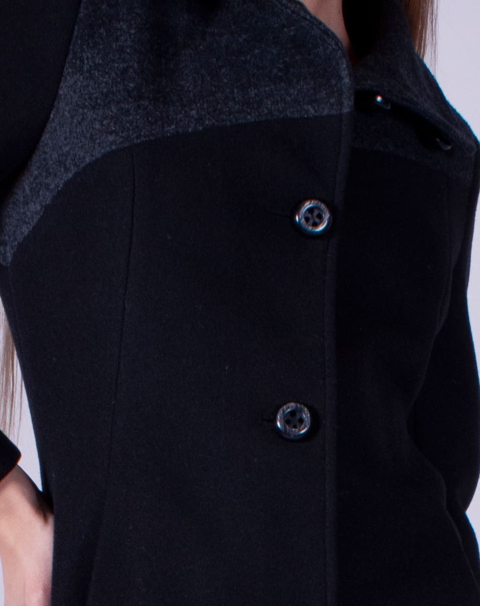 Coat with crossover