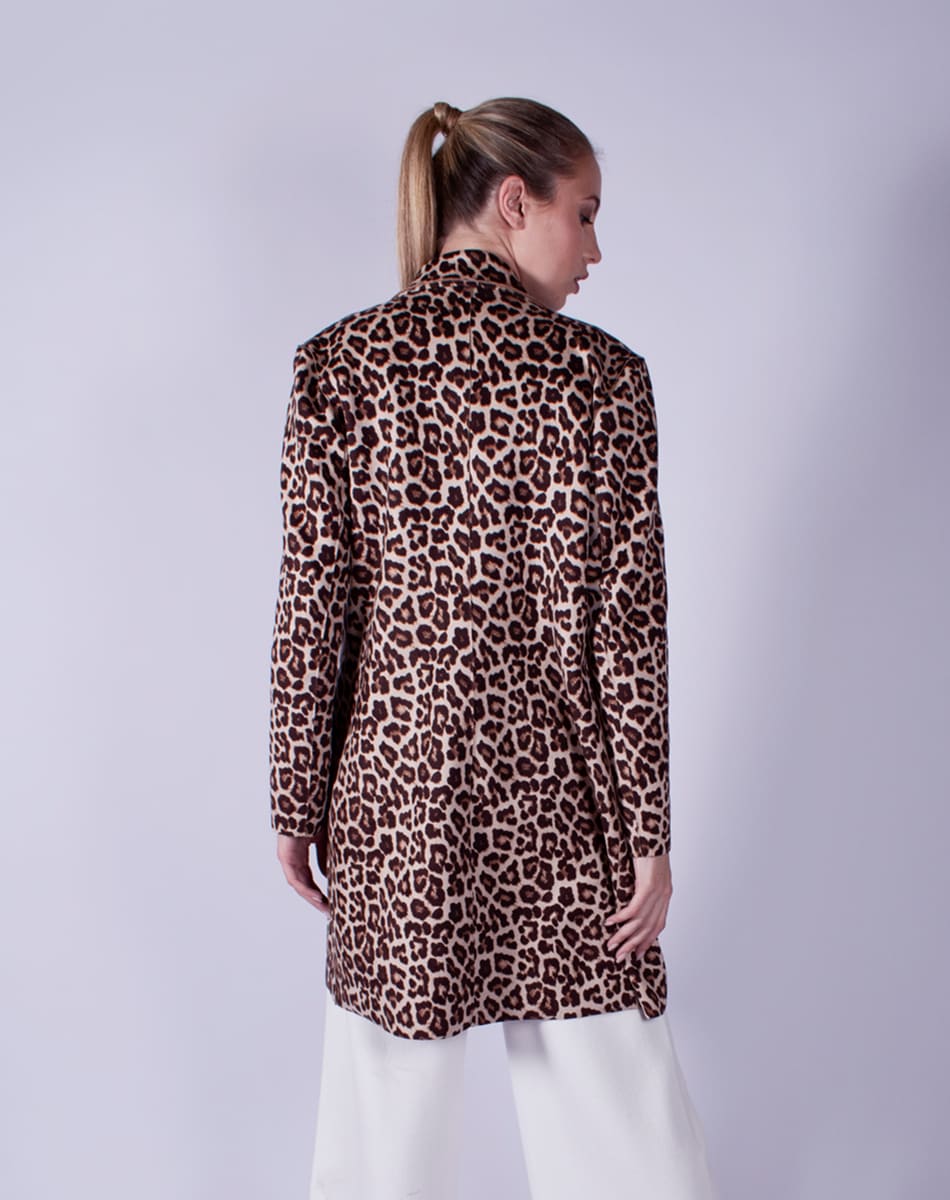 Animal print suede
