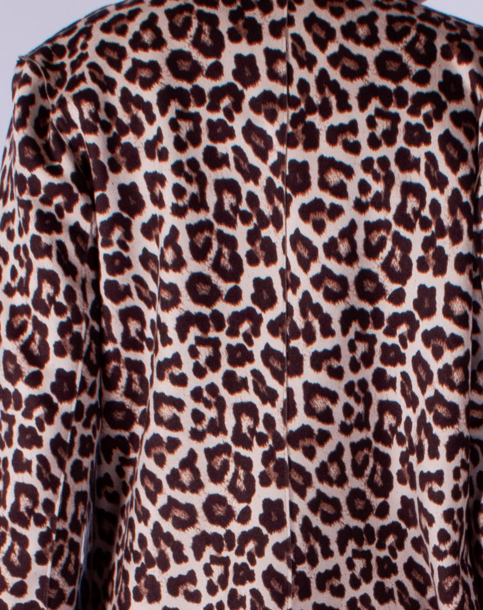 Animal print suede