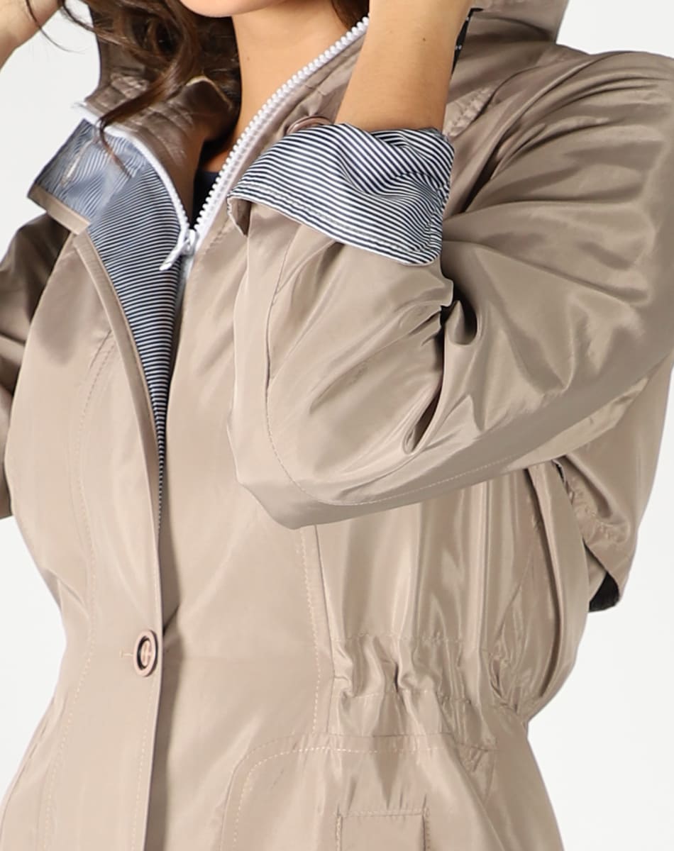 Hooded Lightweight trench coat