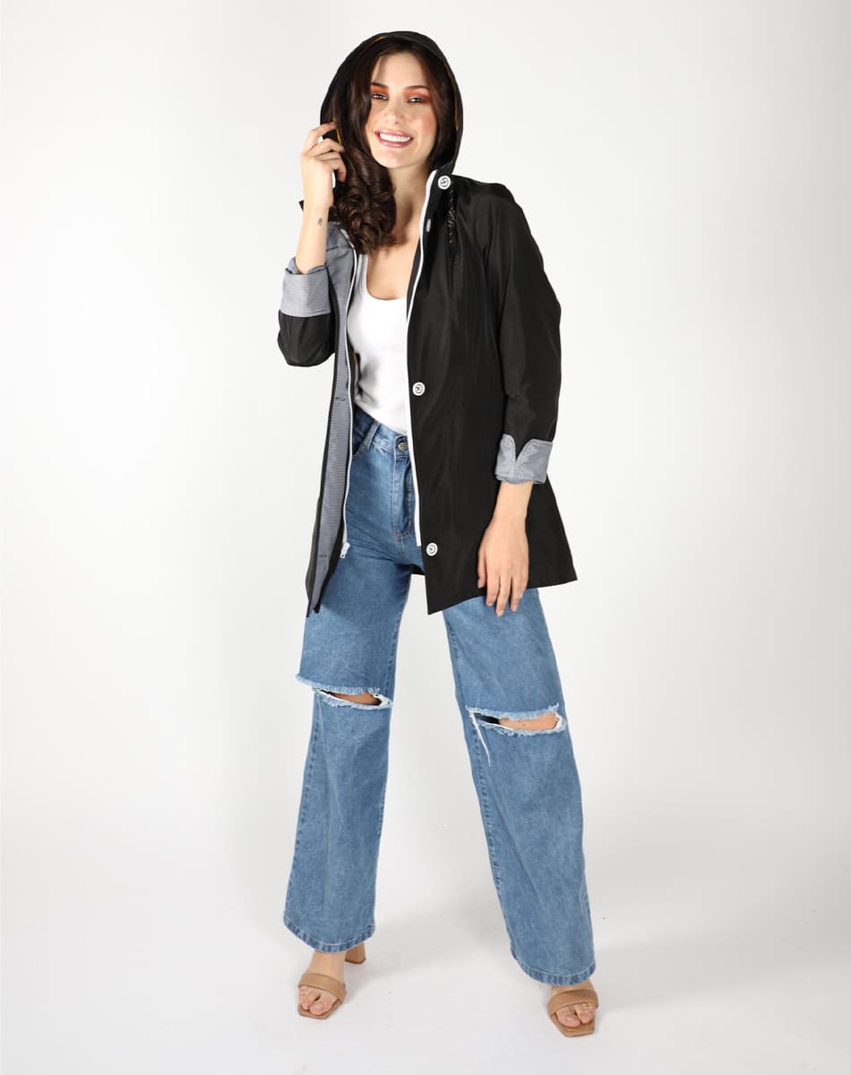 Hooded Lightweight trench coat