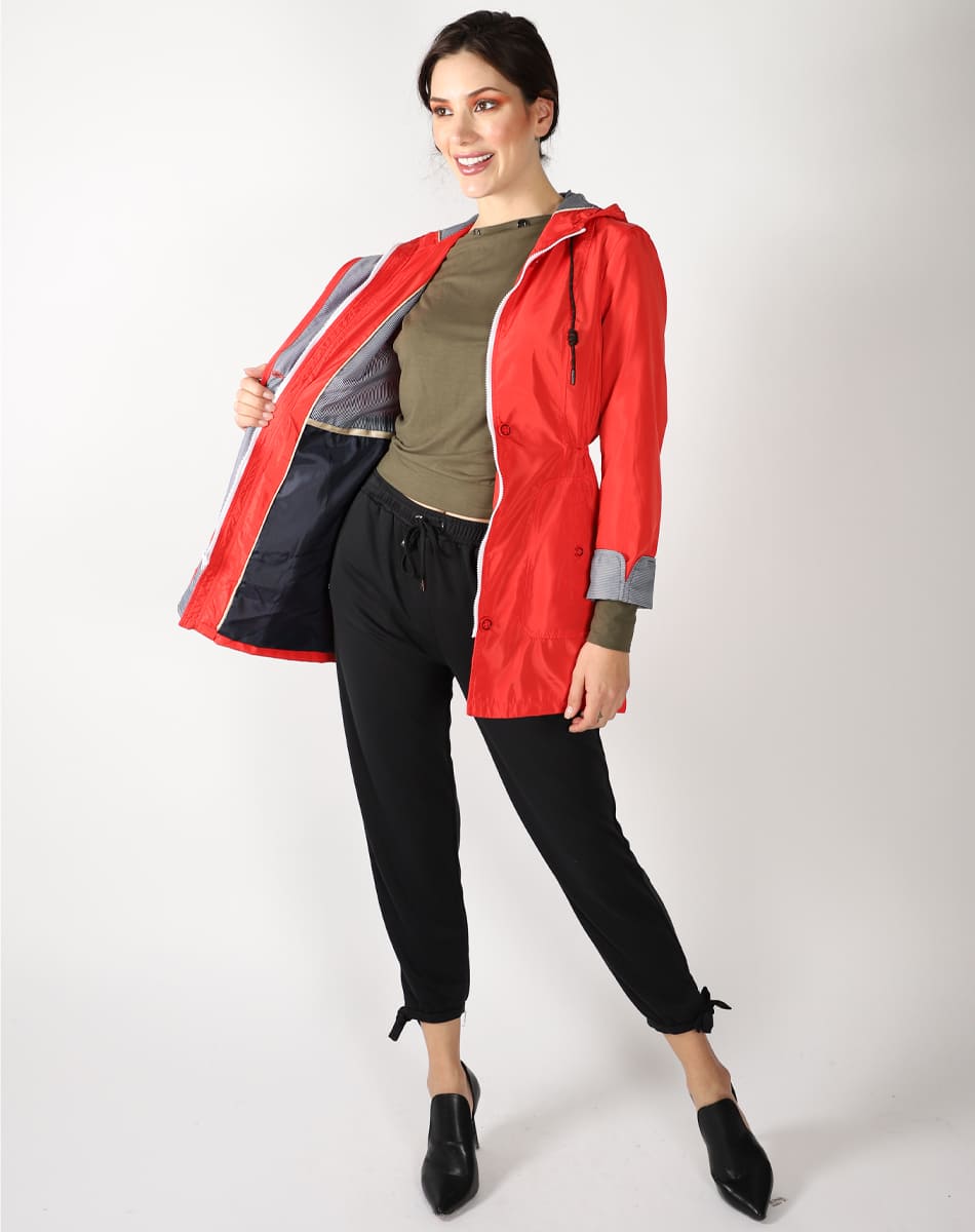 Hooded Lightweight trench coat