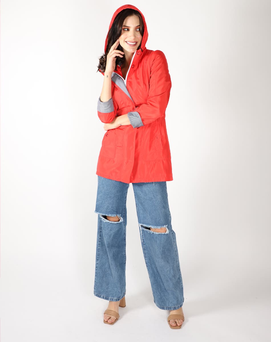 Hooded Lightweight trench coat