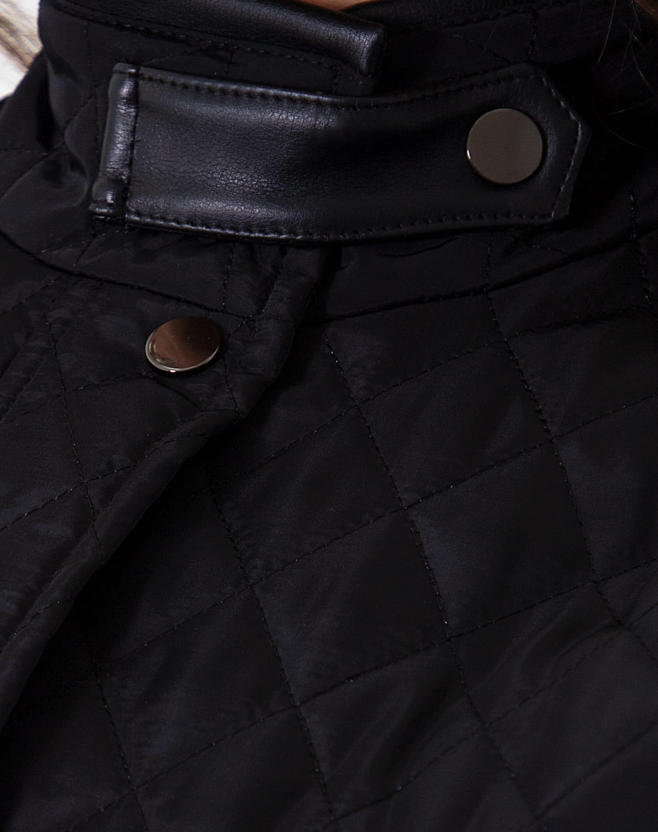 High collar quilted Jacket