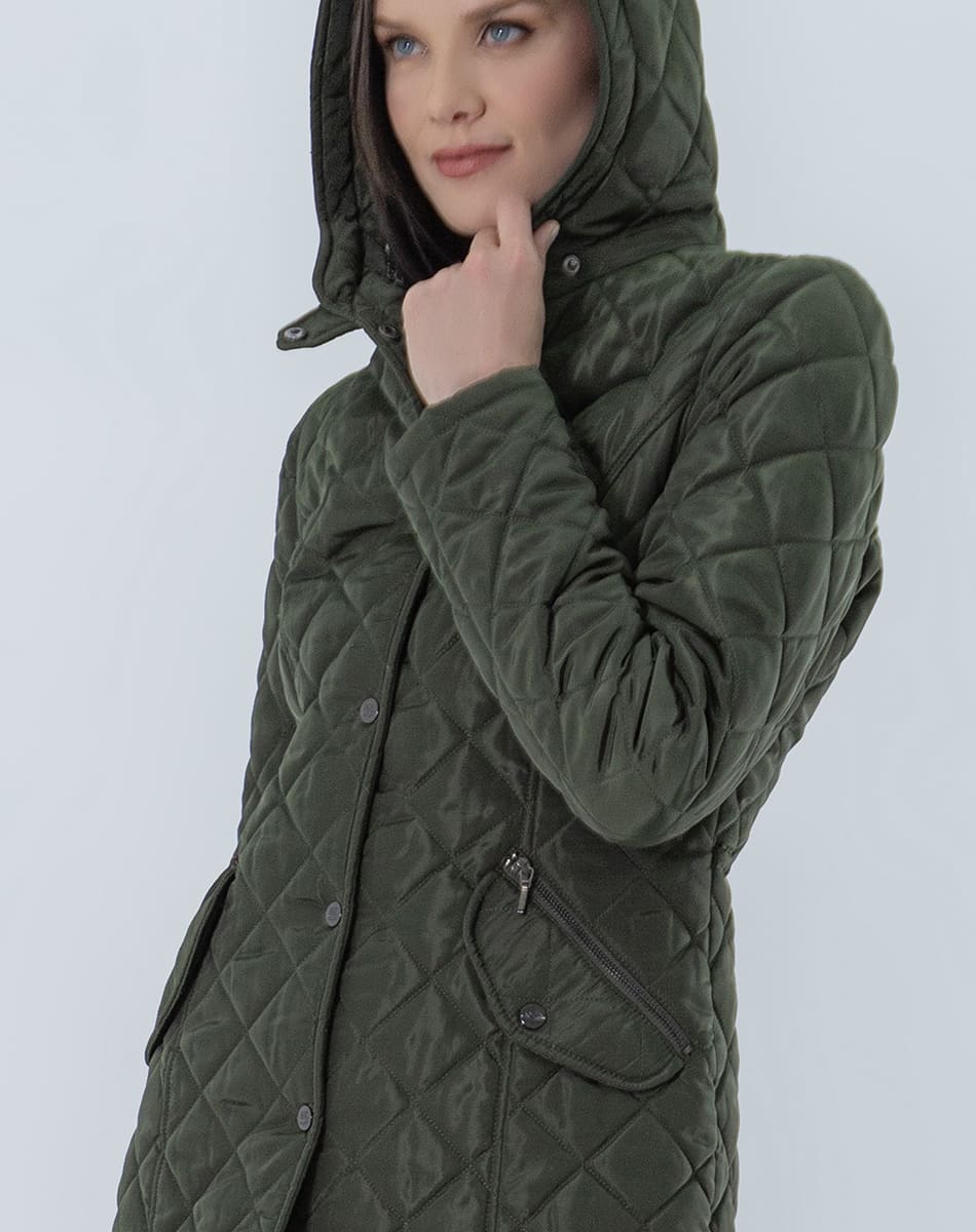 Hooded Button Down Jacket