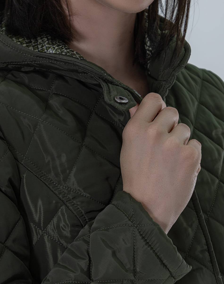 Hooded Button Down Jacket