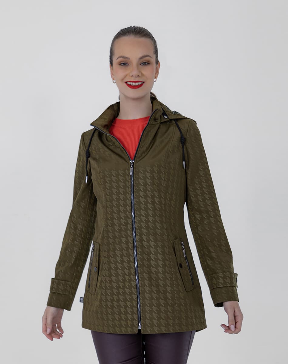 SHYLA | Sporty Short Trench Coat with Print