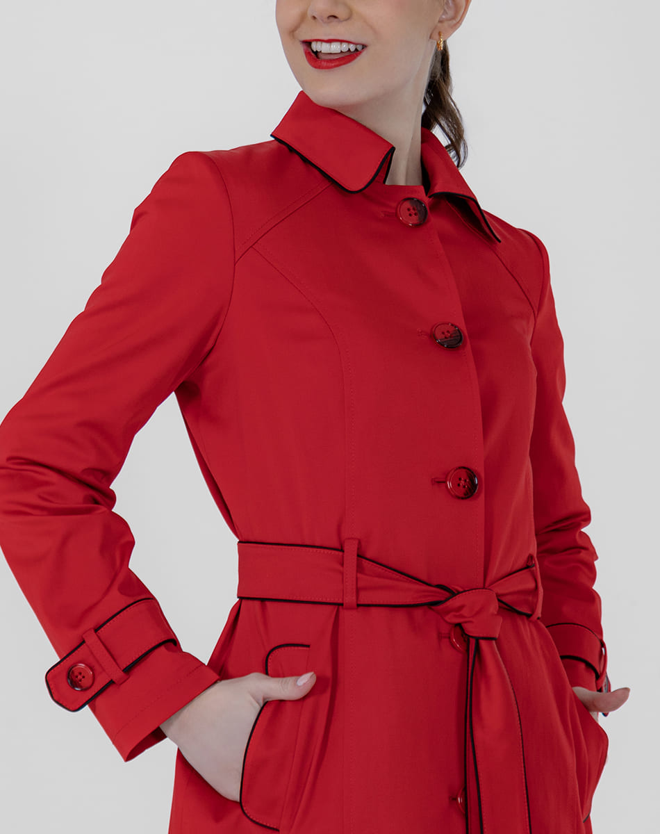 SHYLA | LONG TRENCH COAT WITH BELT AND BUTTONS