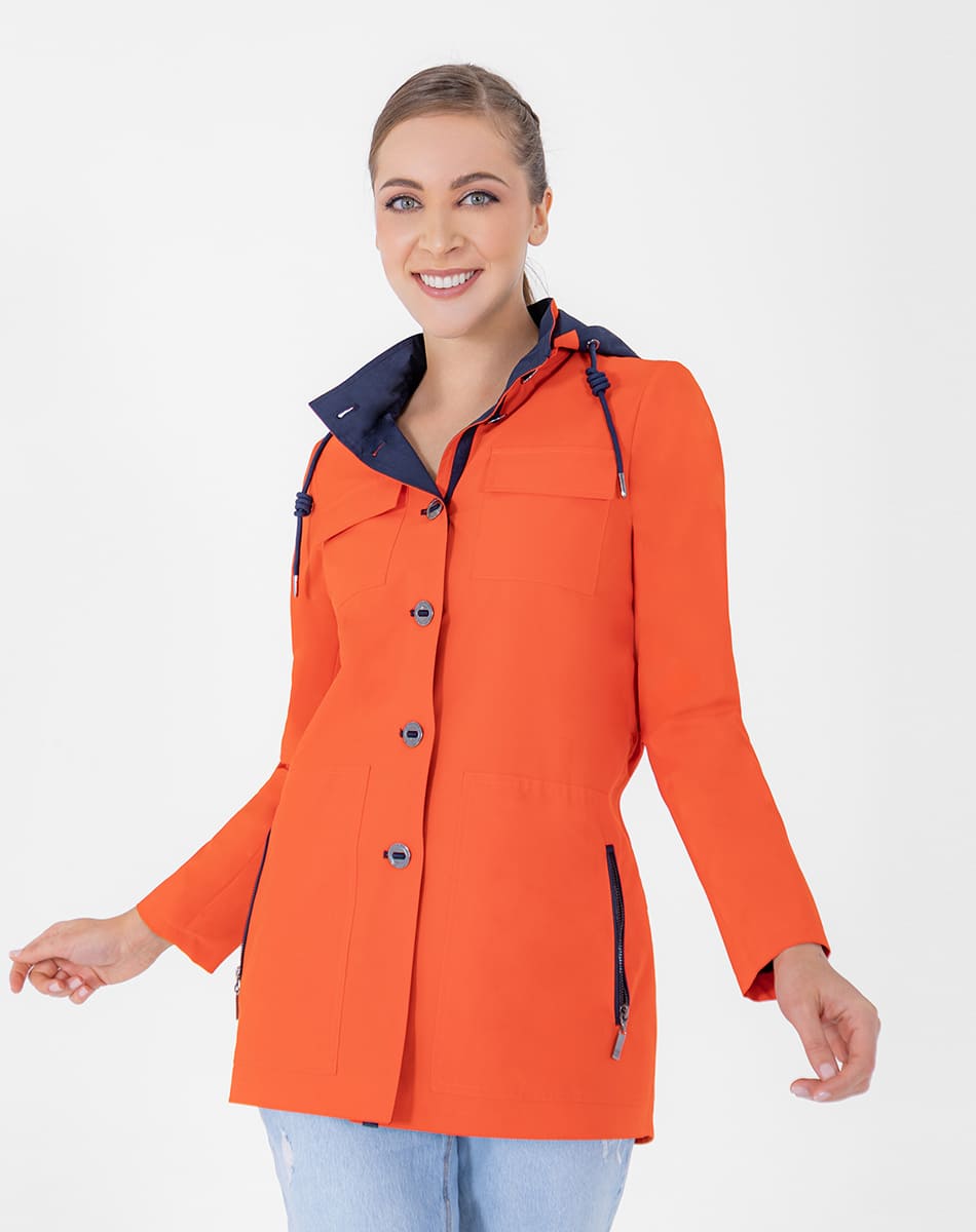 SHYLA | TRENCH COAT WITH HOOD AND BUTTONS