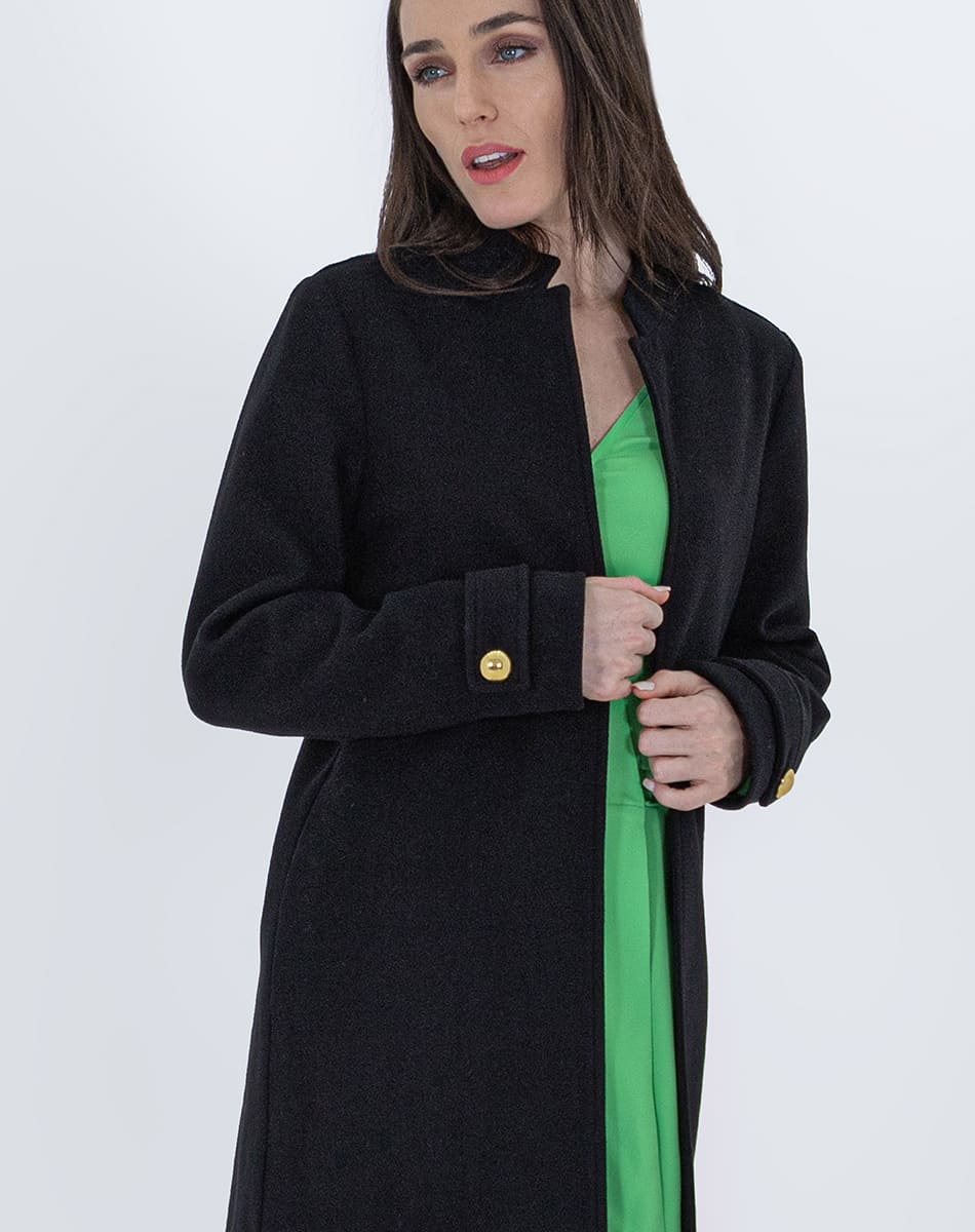 Open Coat With Ribbon On Cuffs