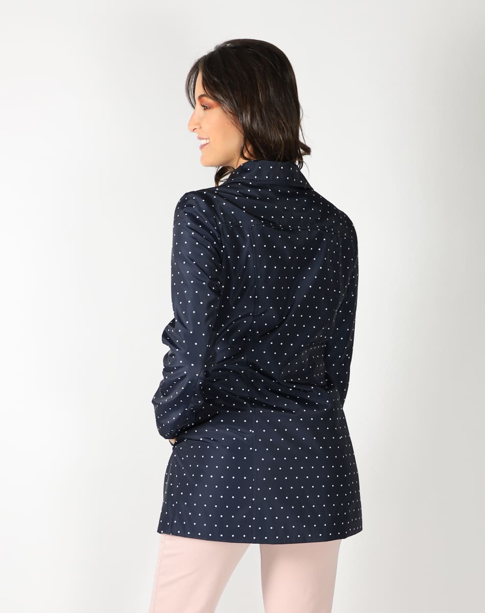 Dotted trench coat