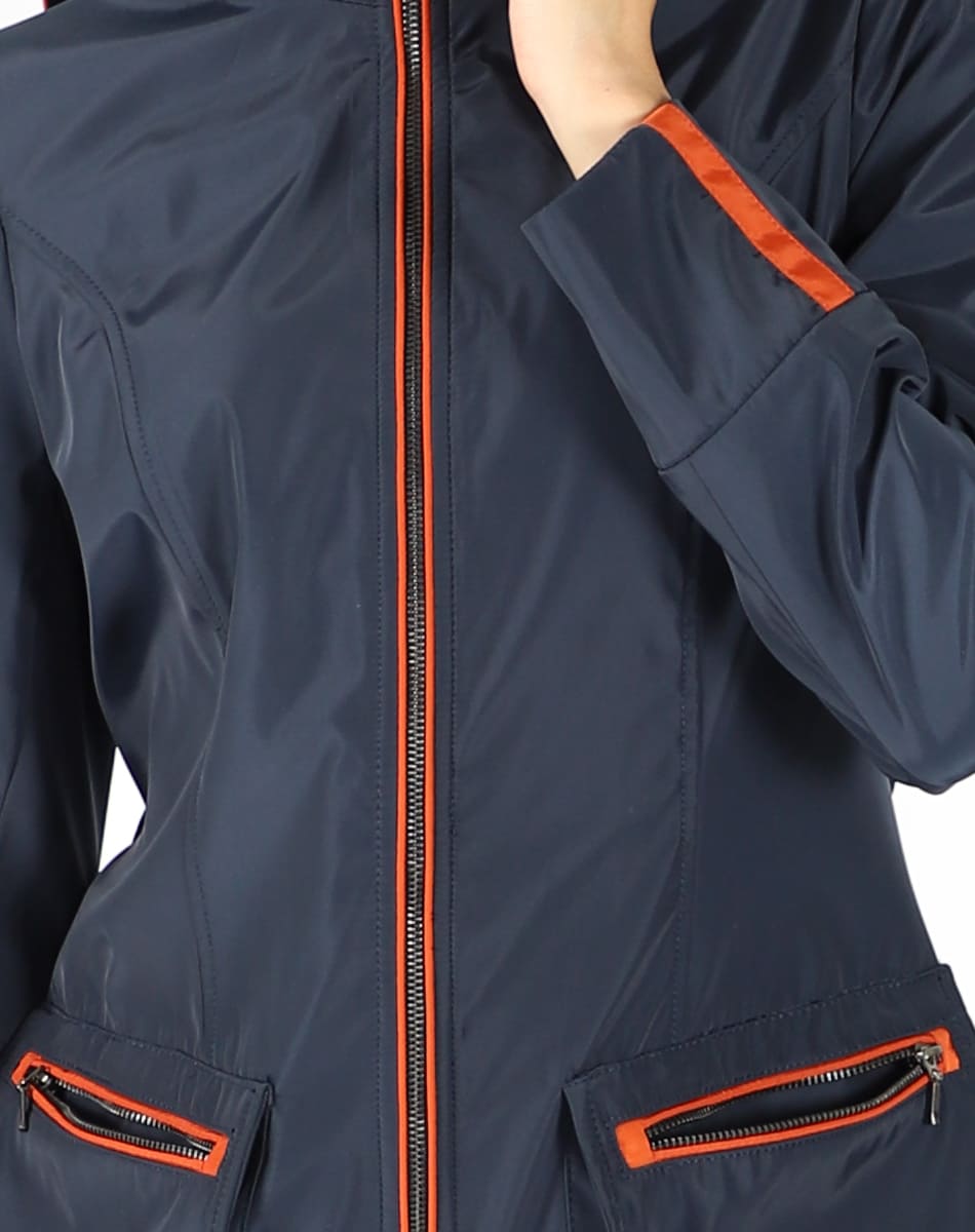 Hooded trench coat