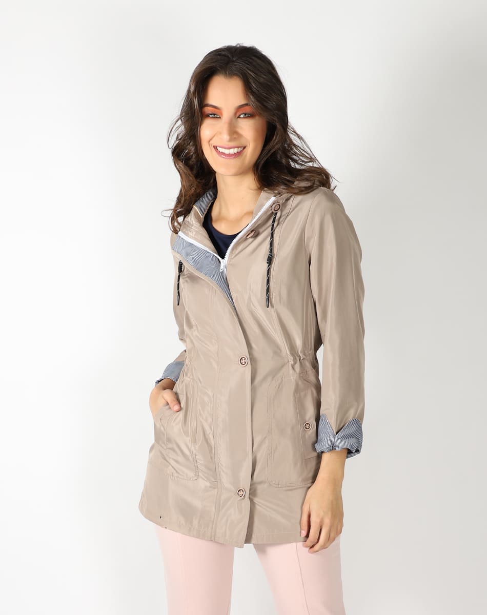 Hooded Lightweight trench coat