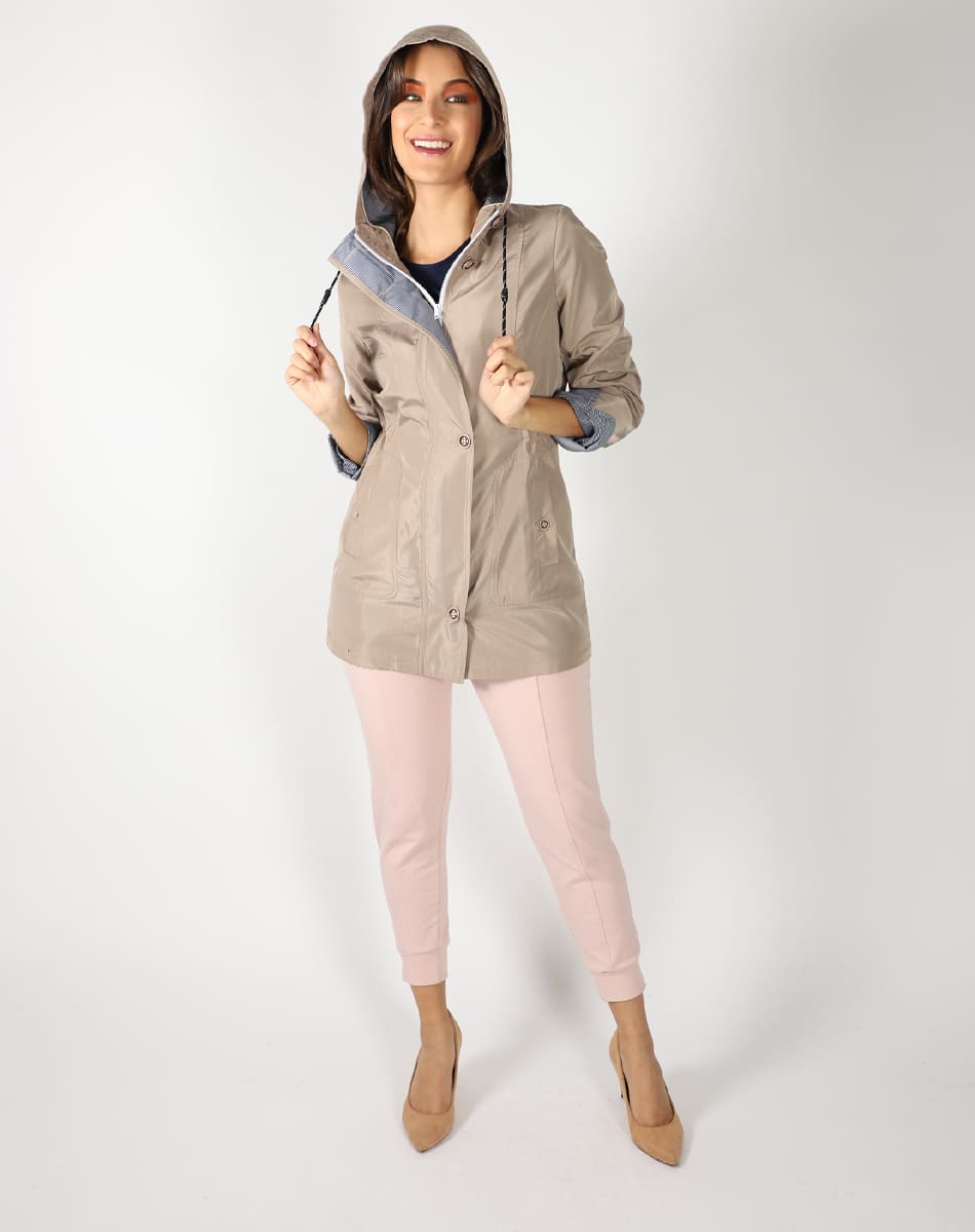 Hooded Lightweight trench coat